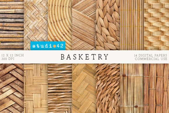 Download Basketry Textures, Weave Texture Papers - Premium Bundle