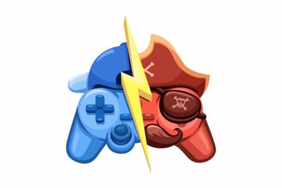 Download Normal and Pirate Joystick Game Mascot - Joystick Collection